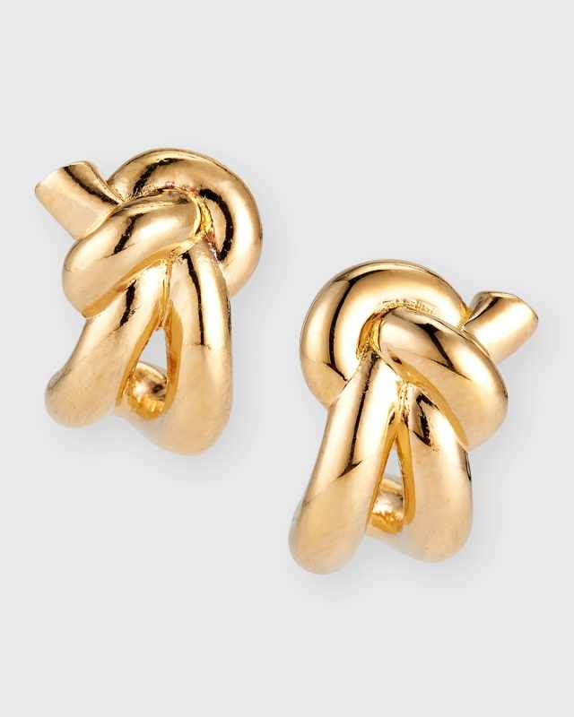 Knot Earrings, Gold